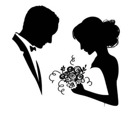 Download 117+ silhouette wedding outline for Cricut Machine